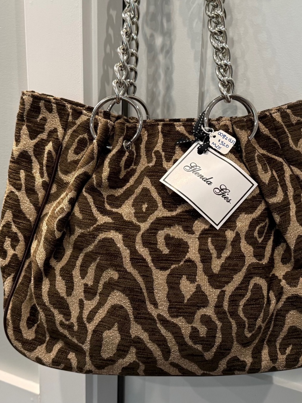 Glenda Gies- Millie- Shoulder Bag- Chocolate Zebra- Vintage based Fabric-NWT